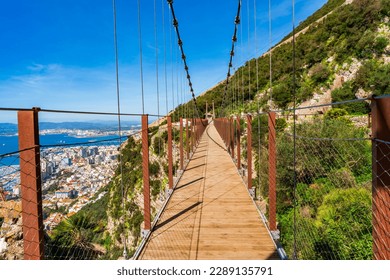 Windsor suspension bridge in Gibraltar, UK - Powered by Shutterstock