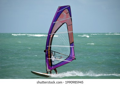 
Windsurfer Off Of Virginia Key In Southeast Florida