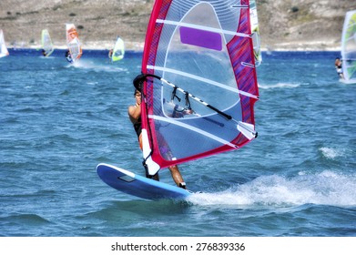 Windsurfing In Alacati, Cesme, Turkey