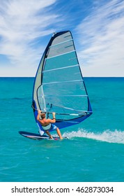 Windsurfing In Alacati, Cesme, Turkey