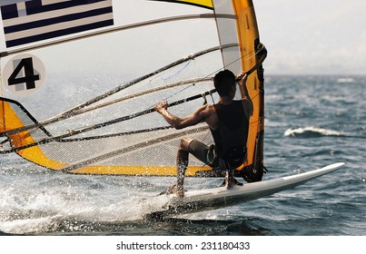 Windsurfing athlete competing in "Formula" class. - Powered by Shutterstock