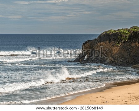 Windswept Waves Hit Kilcunda Cliffs