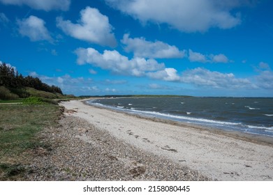 Windy Day At Spøttrup Beach In Northern Jutland