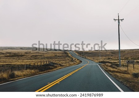 Windy highway with no cars, Point reyes national seashore , California, USA