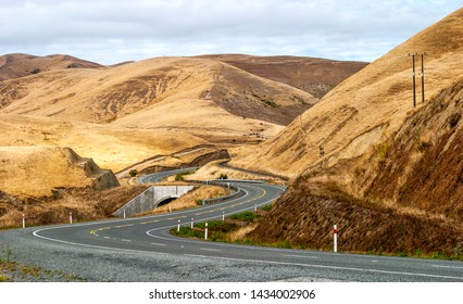 Windy Road In New Zealand