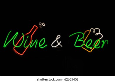 Wine And Beer Neon Sign