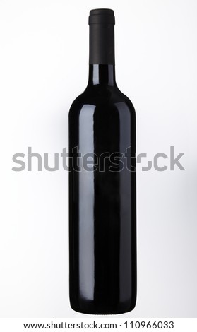 Wine bottle Isolated on white background