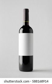 Wine Bottle Mock-Up. Blank Label