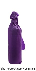 Wine Bottle Wrapped In Tissue Paper