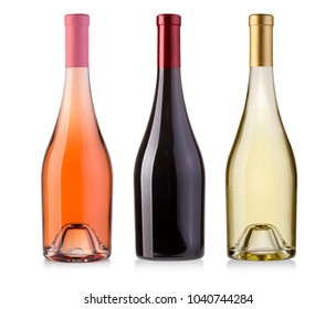 wine bottles isolated on white with clipping path - Powered by Shutterstock