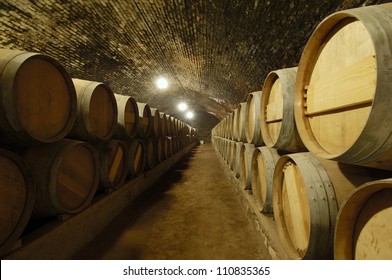 Wine Cellar of Casillero del Diablo wine, Brand of Concha y Toro vineyard, Santiago,Pirque village,Chile,South America - Shutterstock ID 110835365