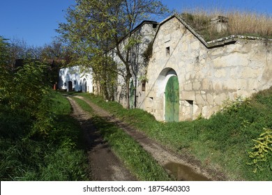 Wine Cellar Entrance With The Door Closed.