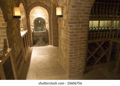 Wine Cellar In A Luxury Home.