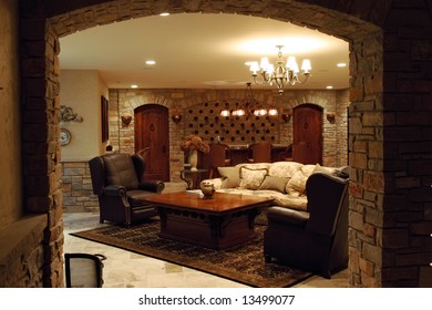 Wine Cellar In A Luxury Home.