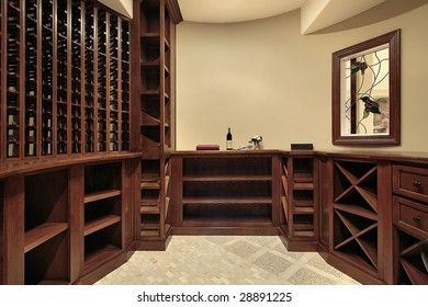 Wine Cellar In Luxury Home