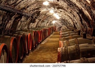 Wine Cellar In Tokaj, Hungary 