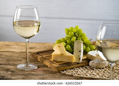 Wine And Cheese Concept