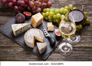 Wine And Cheese Still Life