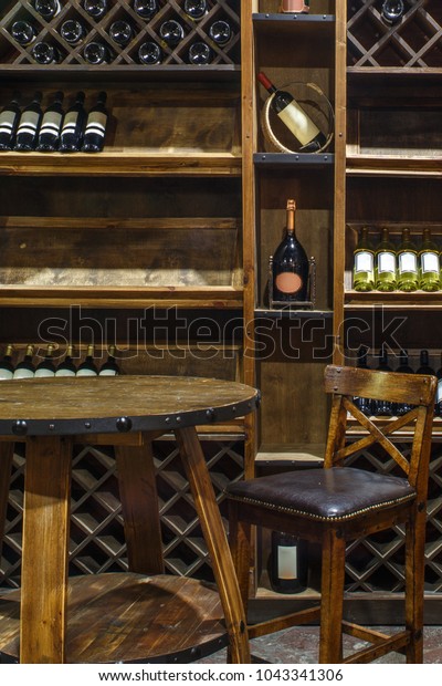 Wine Chiller Cabinet Wine Cellar Restaurant Stock Photo Edit Now