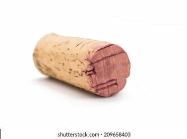 Wine Cork, Isolated On A White Background