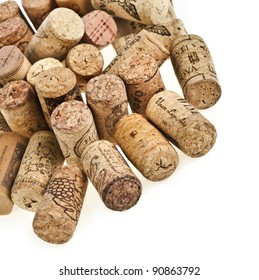 Wine Cork On White Background