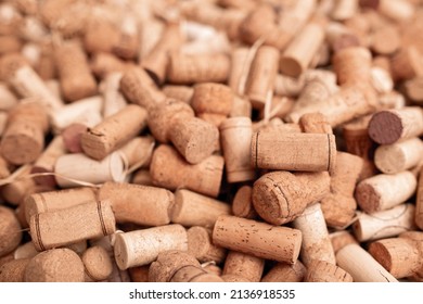 Wine corks close-up as a background. Wine degustation.