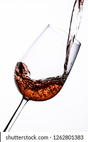 The Wine Fall Into The Glass