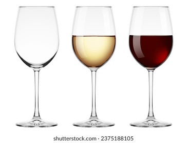 Wine in glass isolated on white background, full depth of field - Powered by Shutterstock