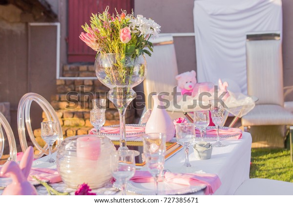 Wine Glass Shaped Vase Pink Wild Stock Photo Edit Now 727385671