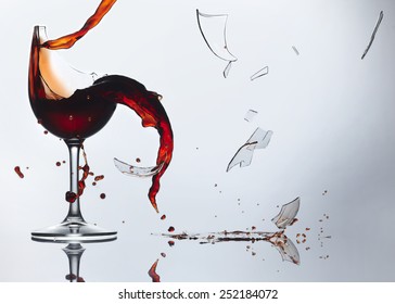 Wine Glass shattered - Powered by Shutterstock