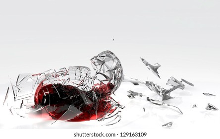 Wine Glass Smashing On Floor