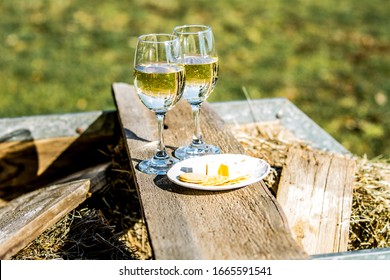 Wine Glasses outside at the barn - Shutterstock ID 1665591541