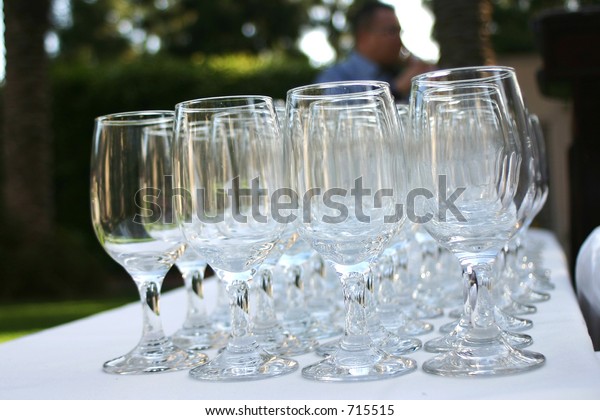 Wine Glasses Wedding Reception Food And Drink Holidays Stock Image