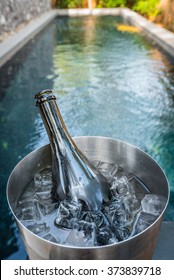 Wine In An Ice Bucket, Poolside