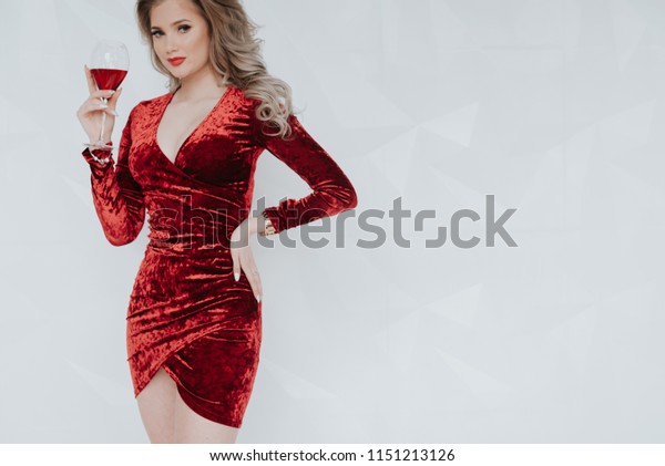 lady in red wine