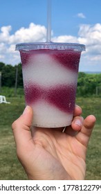 Wine Slushy At Americana Winery Of The Finger Lakes Wine Trail.