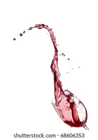 Wine splash rose with drops