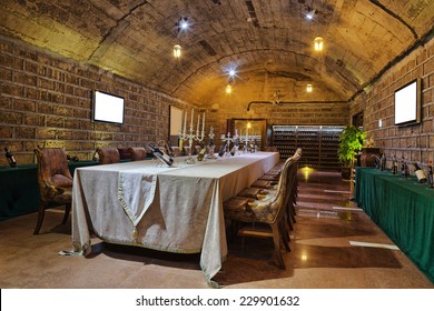 Wine Tasting Room In Villa Basement