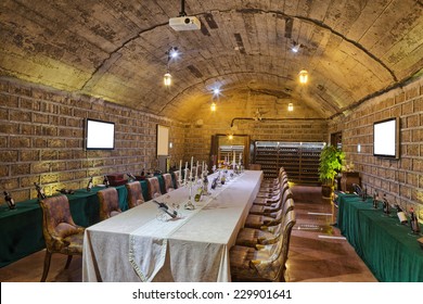 Wine Tasting Room In Villa Basement