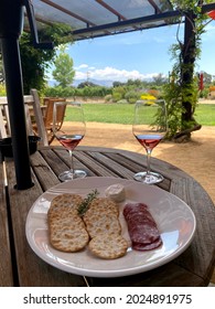 Wine Tasting And A Snack At A California Vineyard