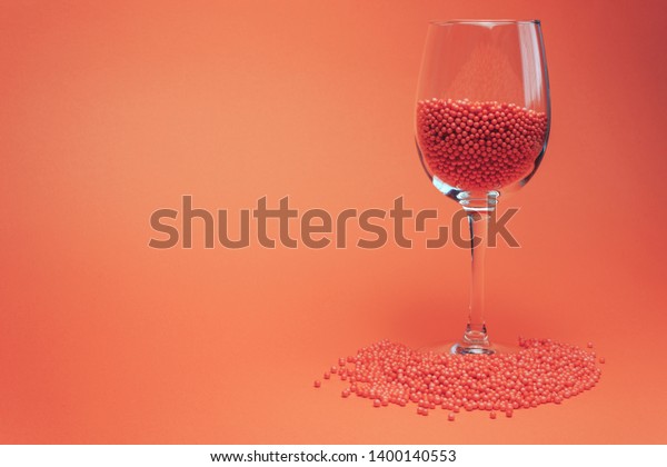Wineglass Red Small Ball Fake Wine Stock Photo Edit Now 1400140553