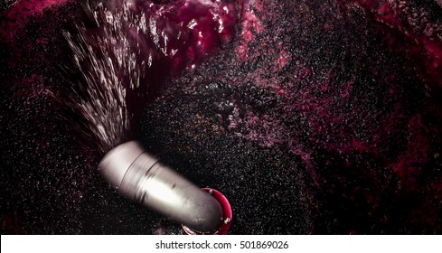 Winery producing wine, Grape ju in tank, Bordeaux vineyard