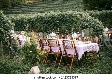 Winery Wedding Reception Table Top