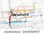 Winfield. Kansas. USA on a map
