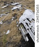 Wing wreckage from Boeing RB-29A Superfortress that crashed on Bleaklow, Peak District, UK