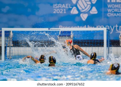 Wingate Institute, Netanya, Israel - October 12, 2021: The Match Between Germany Against Greece During The Women's Water Polo World Junior Championships 2021, Israel