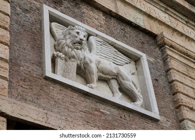 The Winged Lion Of Saint Mark In Malcesine, Italy