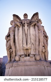 Winged War God George Gordon Meade Memorial Civil War Statue Pennsylvania Ave Washington DC Public Artwork From .  Artist Charles Grafly Dedicated 1927.Gettybburg General 