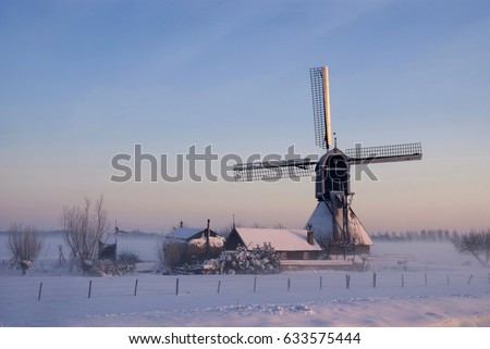 Similar – Foto Bild Bock-Windmühle im Schnee