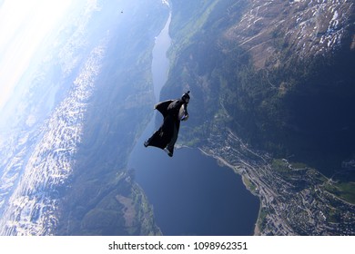 Wingsuit Flyer Over Norway